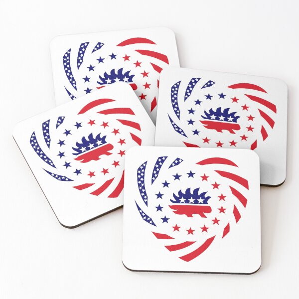 Item preview, Libertarian Murican Patriot Flag Series (Heart) designed and sold by Carbon-Fibre Media.