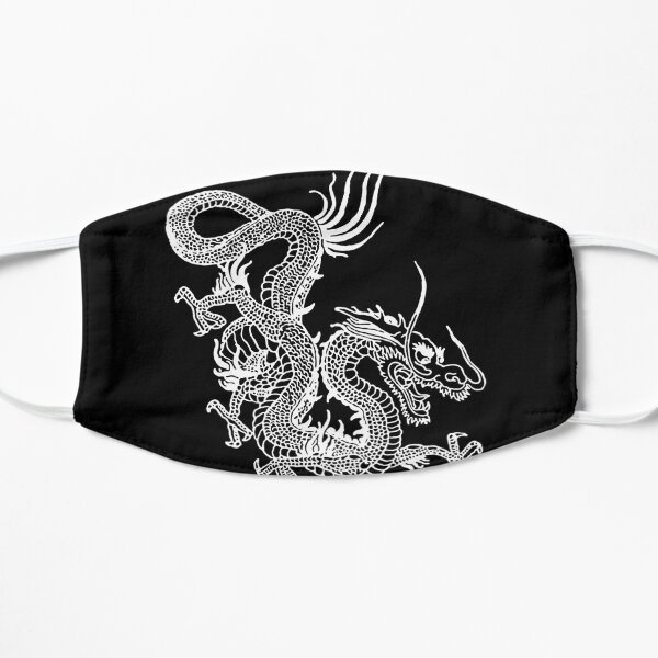 Chinese White Dragon Flat Mask