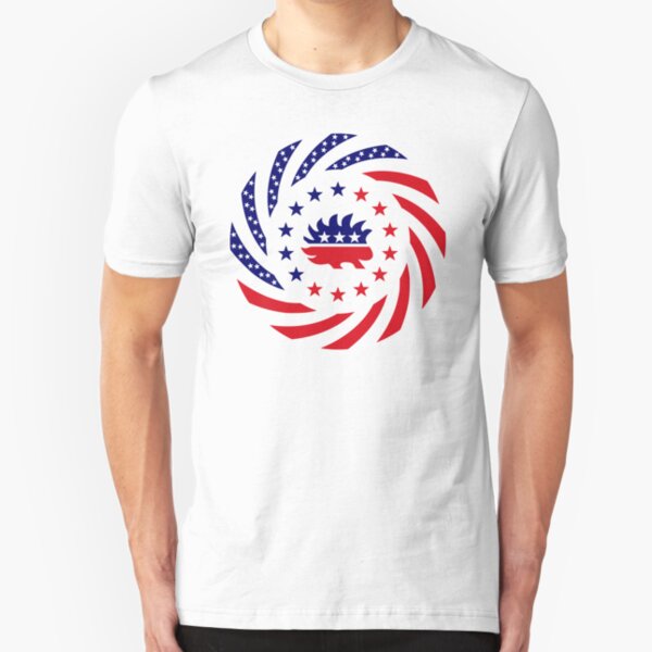 Libertarian Murican Patriot Flag Series Slim Fit T-Shirt