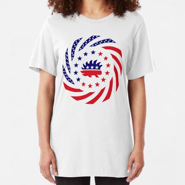 Libertarian Murican Patriot Flag Series Slim Fit T-Shirt
