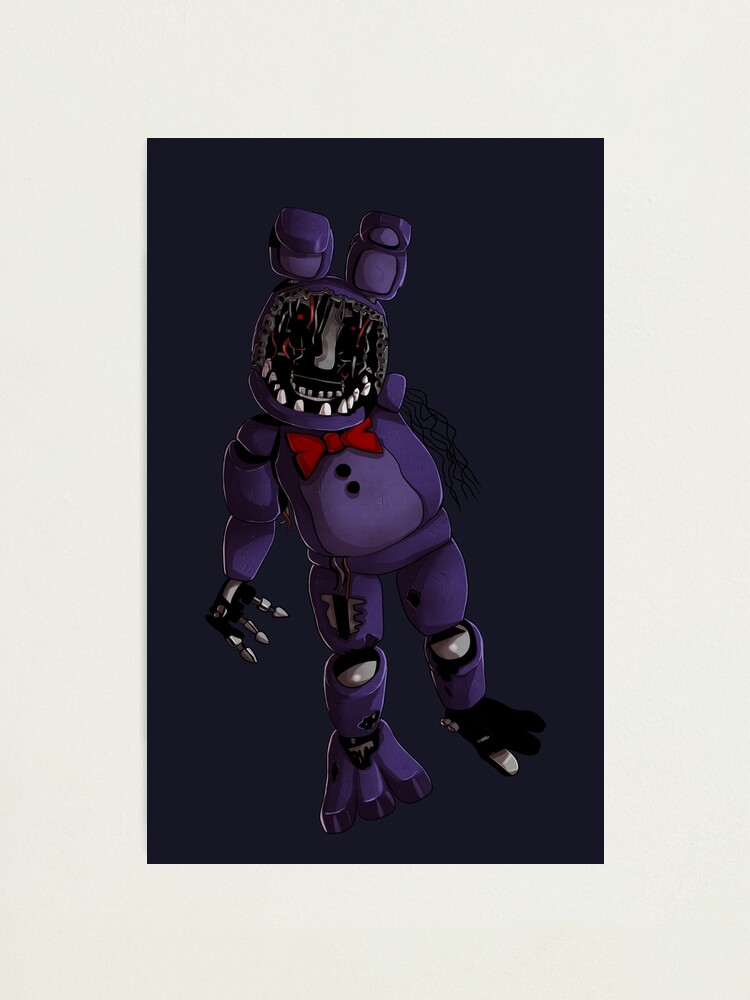 Fnaf 2 Withered Bonnie Design Photographic Print By Ladyfiszi Redbubble