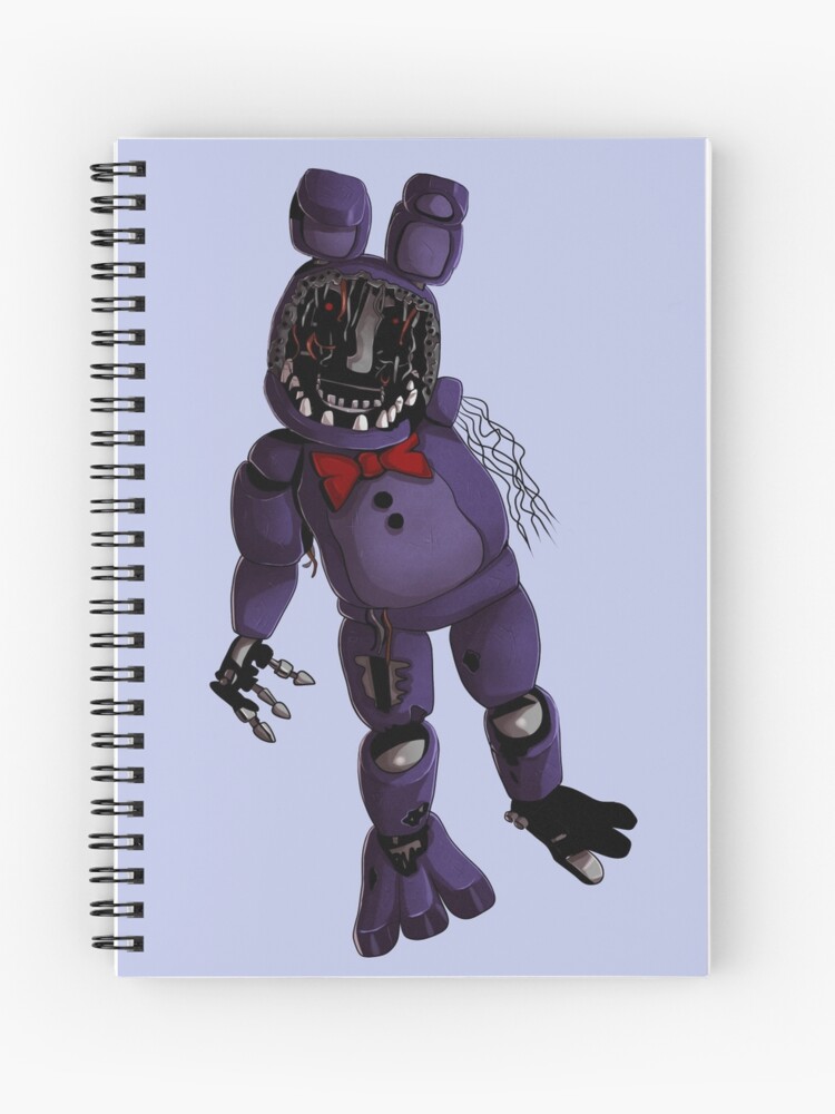 Fnaf 2 Withered Bonnie Design Spiral Notebook By Ladyfiszi Redbubble