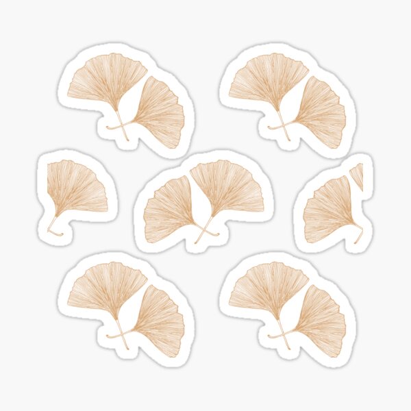 Item preview, Ginkgo on black. Hand drawn. designed and sold by Antonina Sotnikova.
