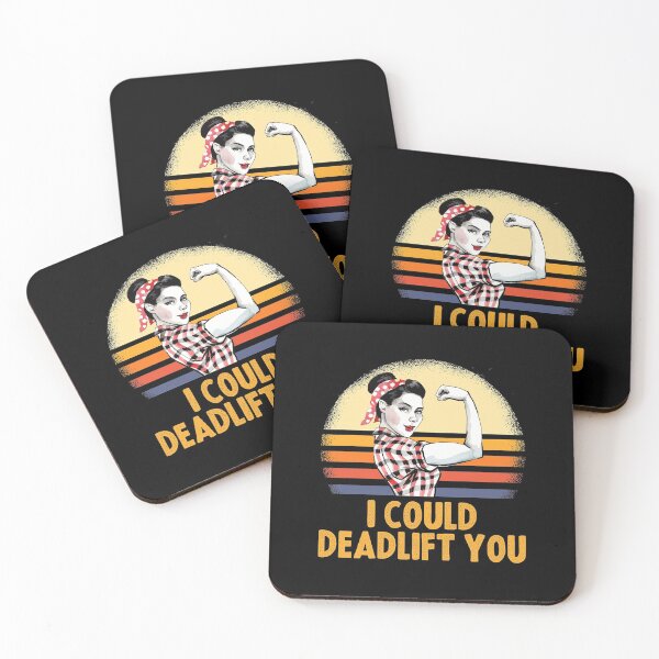 Item preview, I Could Deadlift You - Strong Girl Retro Vintage Sunset Gift designed and sold by Dressed For  Duty.