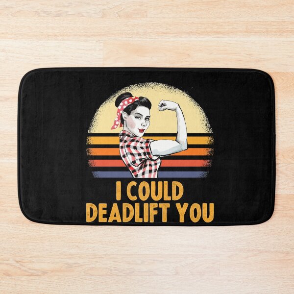 Item preview, I Could Deadlift You - Strong Girl Retro Vintage Sunset Gift designed and sold by Dressed For  Duty.