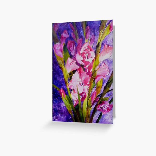 Gladiolus Glamour Greeting Card