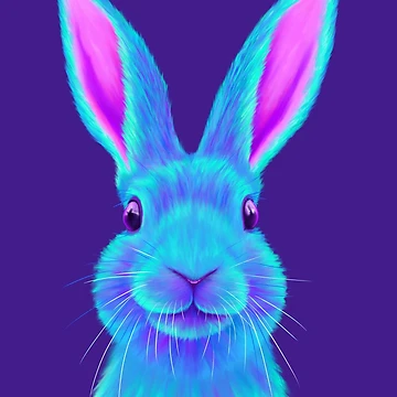 Artwork thumbnail, Blue Rabbit by NeonFuzz