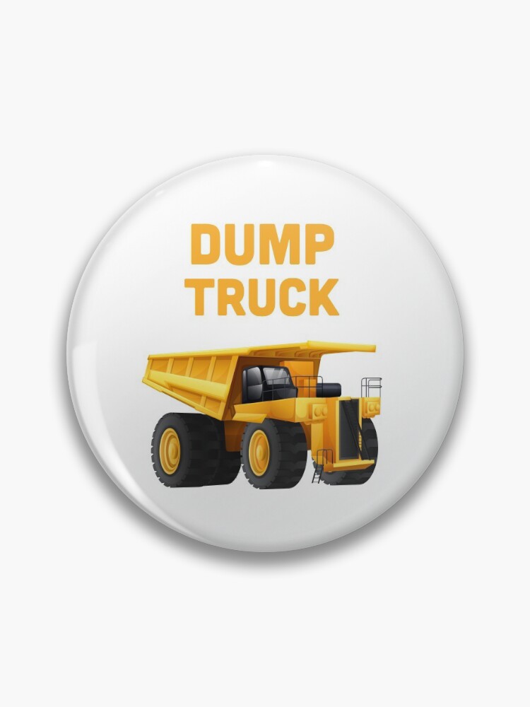 Dump Truck Pin Yellow Finish Black Enamel Pin cheapest 3D Detailed Construction Worker Lapel Pin Mining Truck Suit Tie Tack Pin Auto Truck Driver