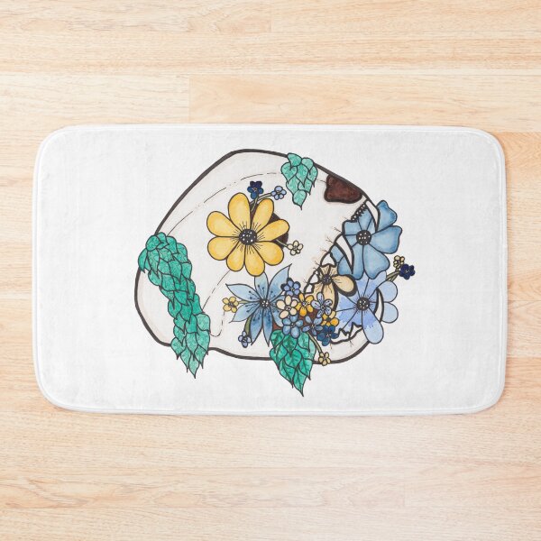 Item preview, Cat Skull with Flowers designed and sold by ArtbyMel.