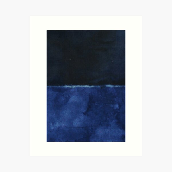 Mark Rothko Malstil Kunst dunkelblau Kunstdruck