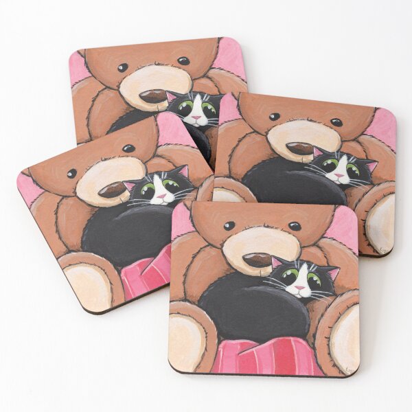 Item preview, Cat and Big Teddy designed and sold by LisaMarieArt & Illustration.