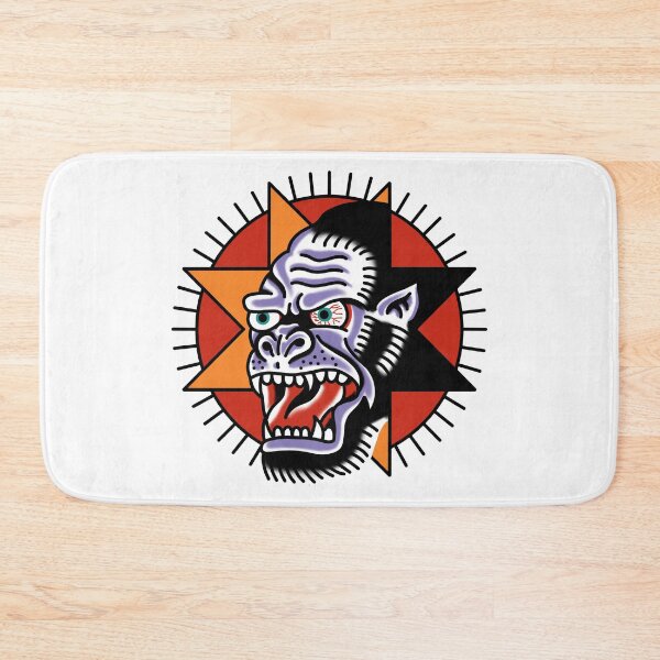 Item preview, Gorilla traditional tattoo star designed and sold by SuburbanStoic.