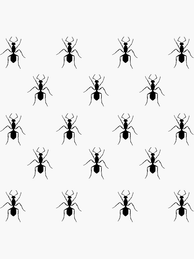 Thumbnail 3 of 3, Sticker, Ants. Hand drawn illustration. designed and sold by Lunta.