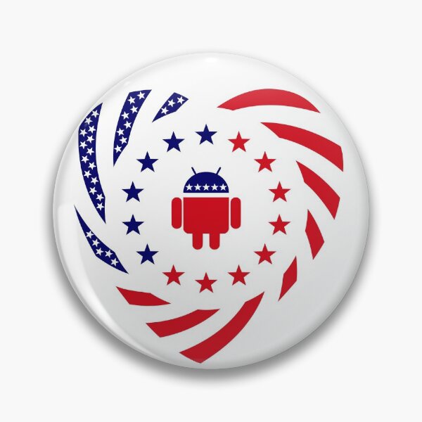 Item preview, Android Murican Patriot Flag Series (Heart) designed and sold by Carbon-Fibre Media.