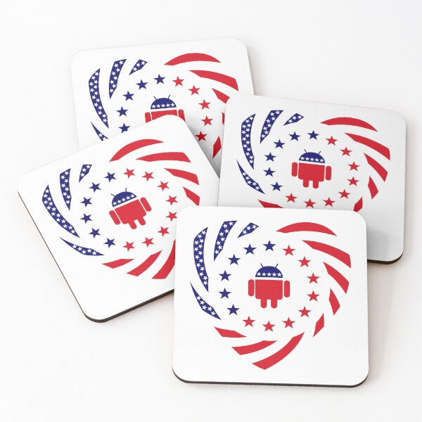 Item preview, Android Murican Patriot Flag Series (Heart) designed and sold by Carbon-Fibre Media.