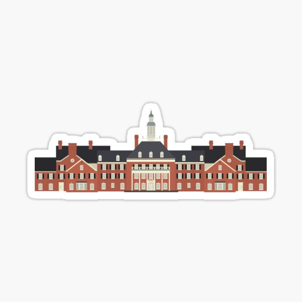 "MacCracken Hall Miami University" Sticker for Sale by jennyandpenny