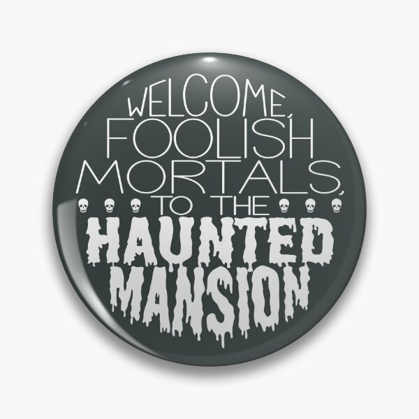 Haunted Mansion Typography Pin