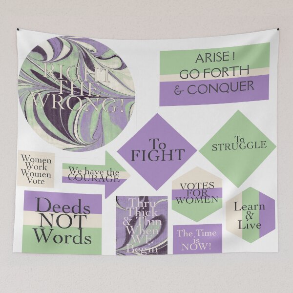 Item preview, Vintage Women's Suffrage Slogans designed and sold by MarbleCloud.