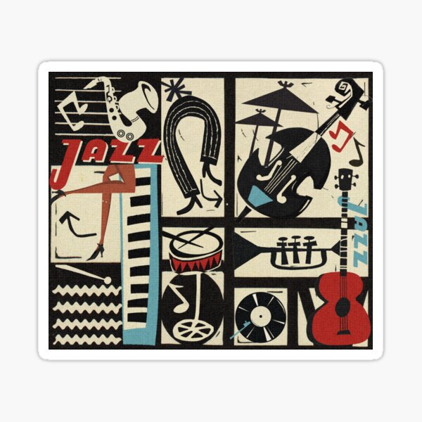 Vista previa del artículo con la obra «el ritmo del jazz (versión completa)», diseñado y vendido por BessoChicca.