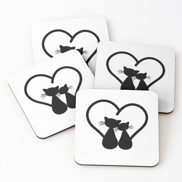 Item preview, cats couple in romantic position designed and sold by Amineharoni.