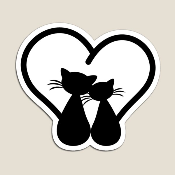 Aperçu de l'œuvre couple de chats en position romantique créée et vendue par Amineharoni.
