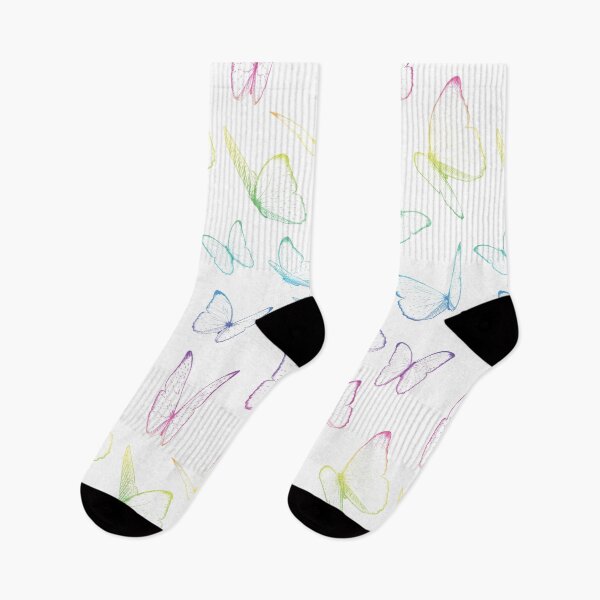 Item preview, Delicate Butterfly Pattern Rainbow Gradient designed and sold by impishthreads.