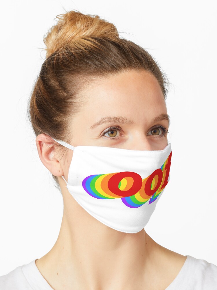 Rainbow Oof Mask By Cometchild Redbubble - rainbow mask code roblox