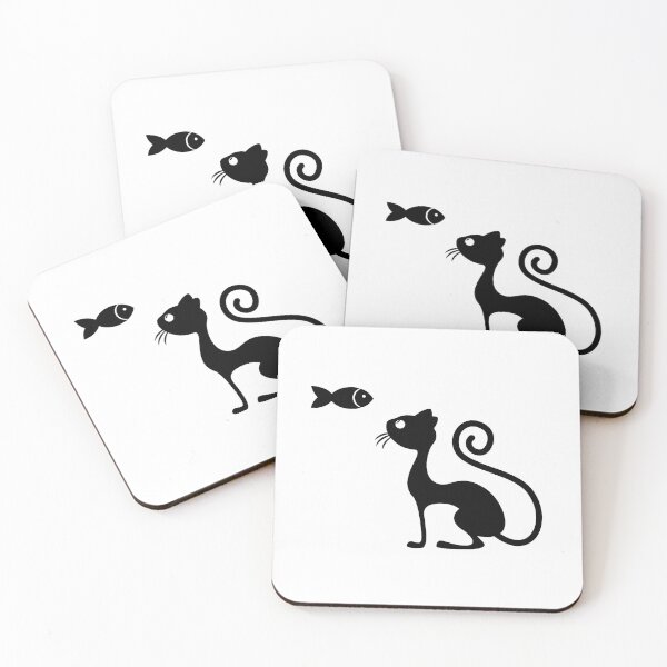 Item preview, cat and fish  funny illustration  designed and sold by Amineharoni.
