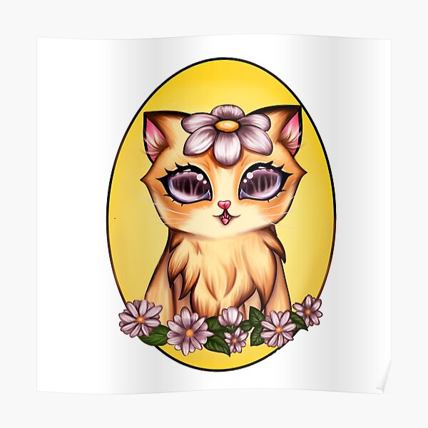 Chat Cute Posters Redbubble