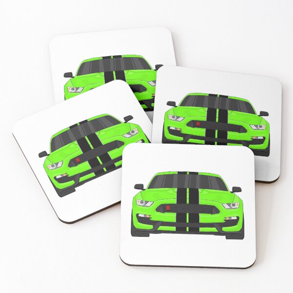 Item preview, Ford Mustang GT350 front (GrabberLime and Black) designed and sold by VenZolic.