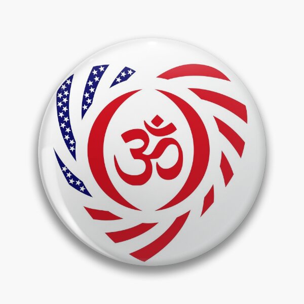 Item preview, Hindu Murican Patriot Flag Series (Heart) designed and sold by Carbon-Fibre Media.