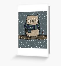 Chilly Owl Greeting Card