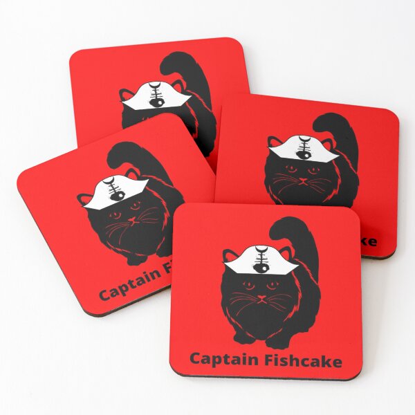 Item preview, Captain Fishcake - Black/ Red designed and sold by CheekyChandler.