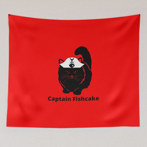Item preview, Captain Fishcake - Black/ Red designed and sold by CheekyChandler.