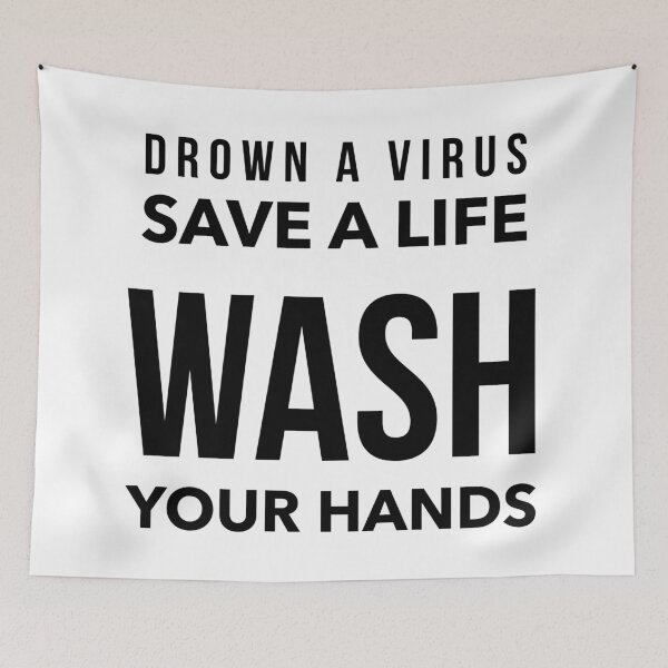 Item preview, Drown a Virus Save a Life Wash Your Hands -BoldBL designed and sold by Funkymask.