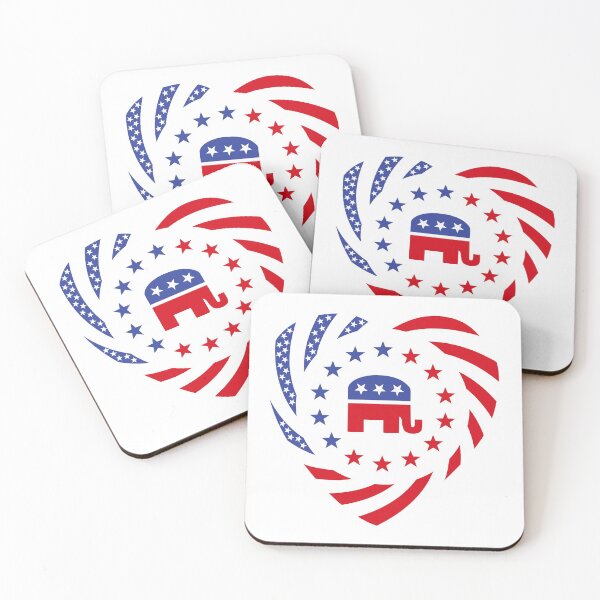 Item preview, Republican Murican Patriot Flag Series (Heart) designed and sold by Carbon-Fibre Media.