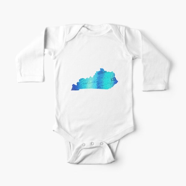 Copy of Stripes of Kentucky Long Sleeve Baby One-Piece