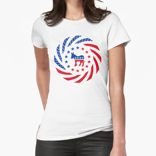 Democratic Murican Patriot Flag Series Fitted T-Shirt