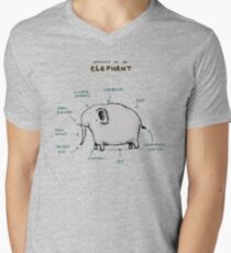 Anatomy of an Elephant Men's V-Neck T-Shirt
