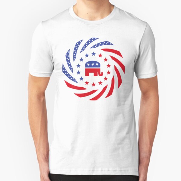 Republican Murican Patriot Flag Series Slim Fit T-Shirt