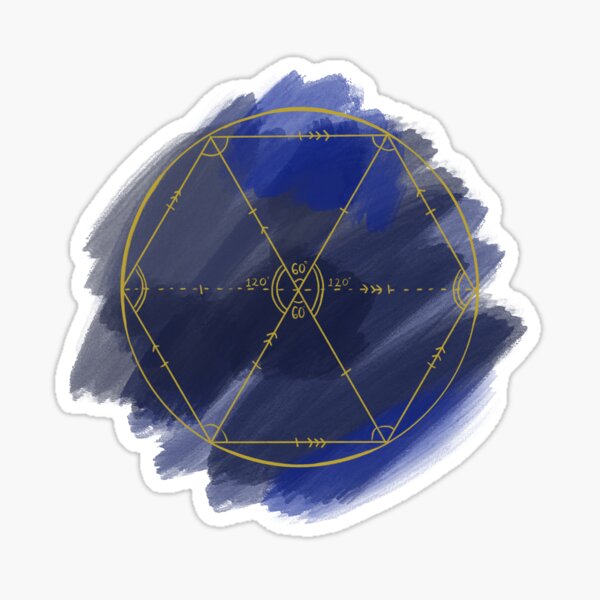 Mathematical Hexagon Sticker