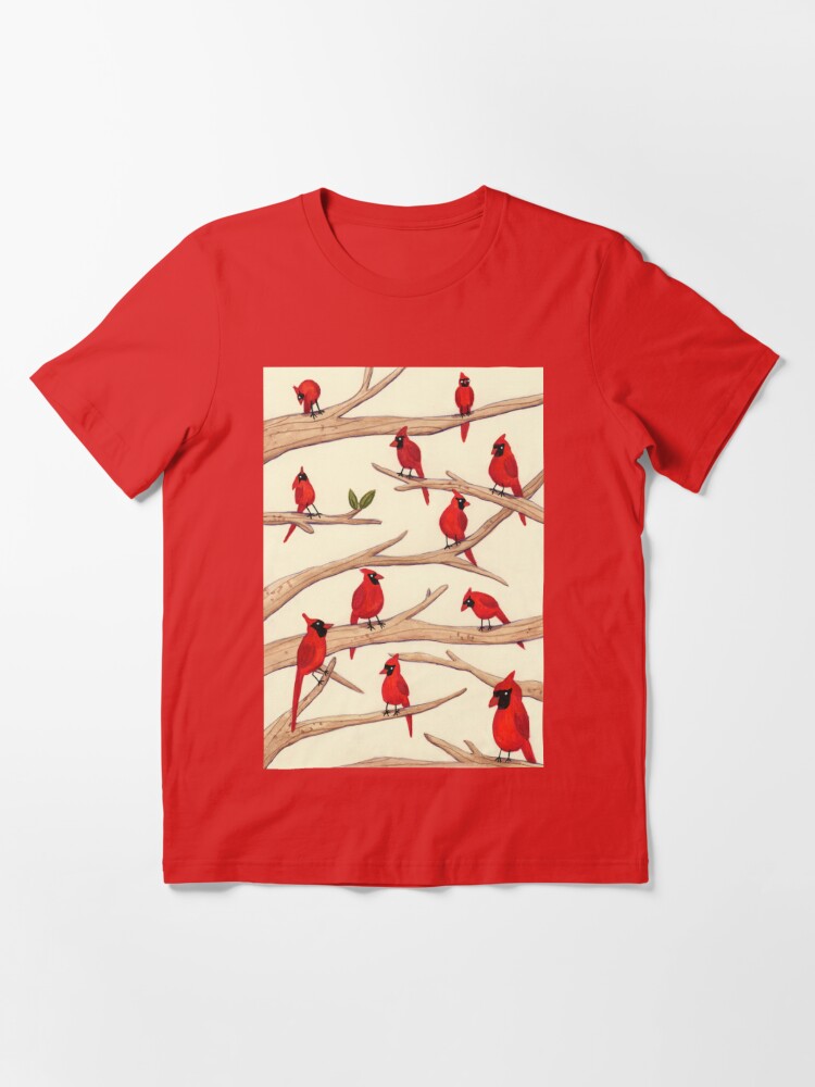 Blue Jay & Red Cardinal Active T-Shirt for Sale by Sophie Corrigan