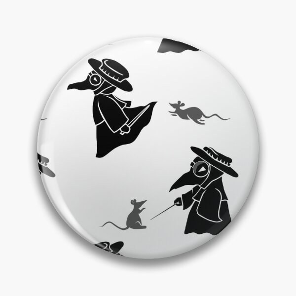 Item preview, Chibi Plague Doctors Black on White designed and sold by SilverDarner.