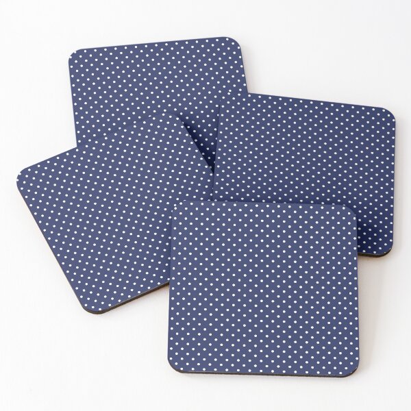 Item preview, White Polka Dots On Navy Background designed and sold by StudioArt63.