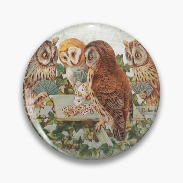 Item preview, Cool Owls Gambling and Playing Poker on Table designed and sold by critterville.