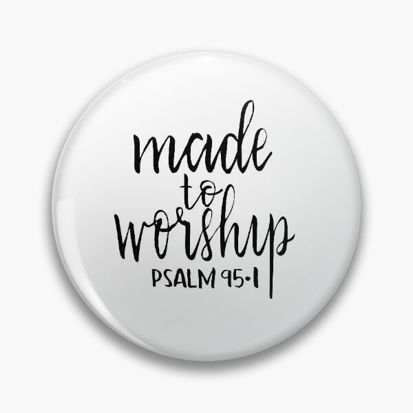Item preview, Made to worship handlettered Christian psalm tshirt designed and sold by Harpley Design Studio.