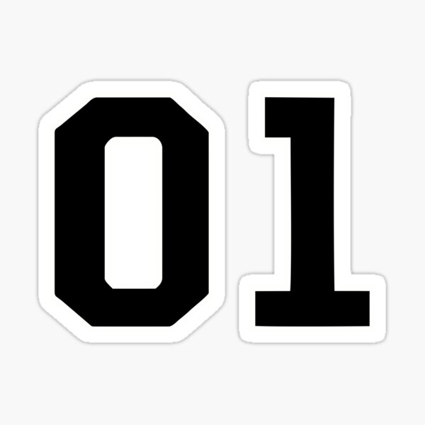 Number 01 Stickers for Sale | Redbubble