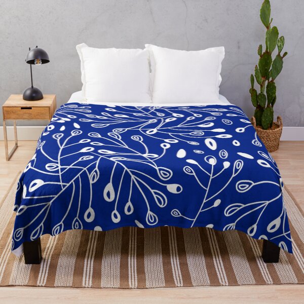 Item preview, Leaf Pattern White & Blue designed and sold by ItsJacobb.
