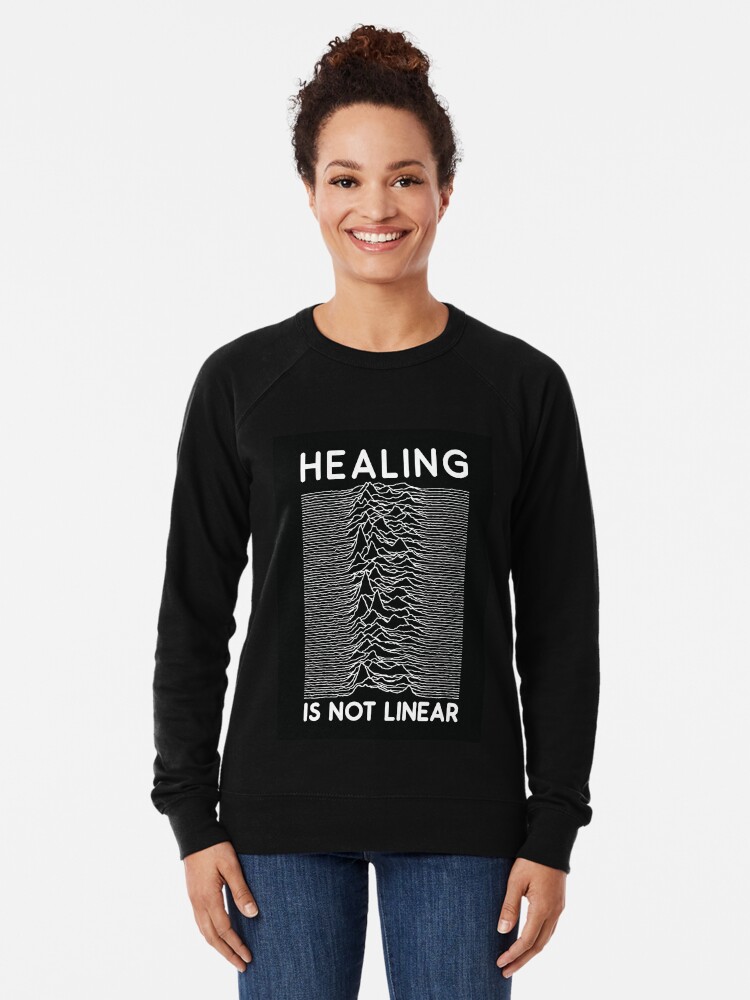 Alternate view of healing is not linear x joy division unknown pleasures Lightweight Sweatshirt