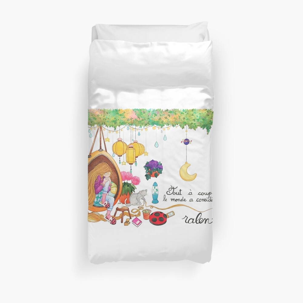 Suddenly time has slowed considerably... Duvet Cover